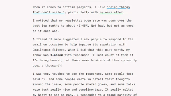 Improving my newsletter's open rate the hard(er) way