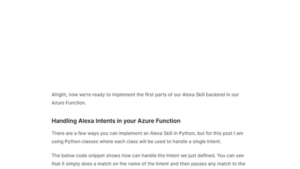 How to Build and Debug an Alexa Skill with Python and Azure Functions