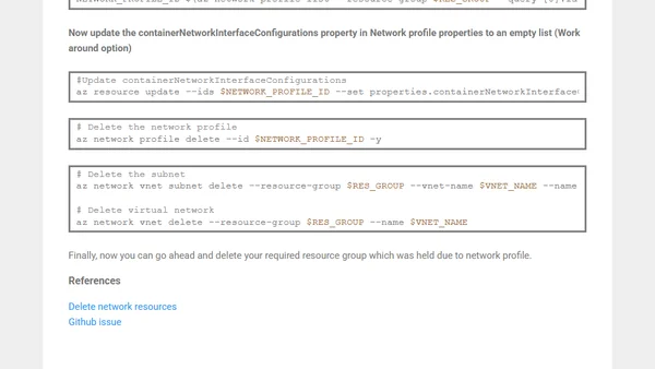 Troubleshooting - Issue in deleting a network profile associated to ACI