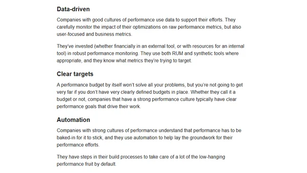 Characteristics of a Strong Performance Culture