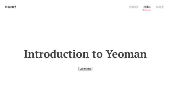 Introduction to Yeoman
