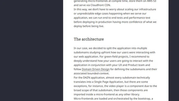 Adopting a Micro-frontends architecture