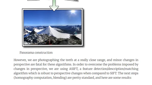 Stitching Intra-Oral Images