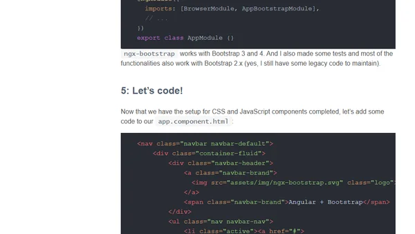 How to Add Bootstrap to an Angular CLI project