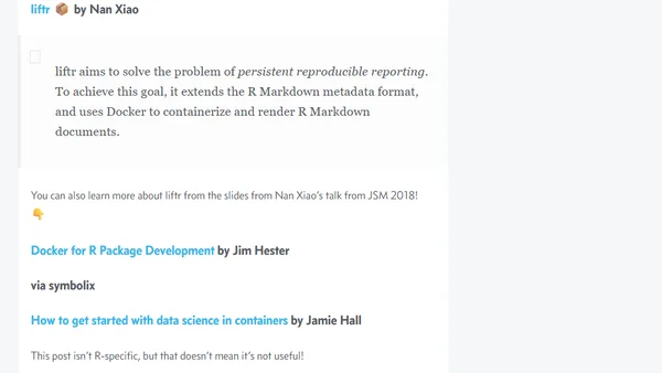 Docker-izing your work in R 🐳
