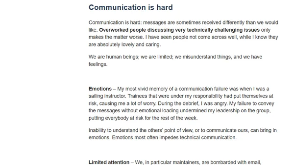 Technical discussions are hard; a few tips