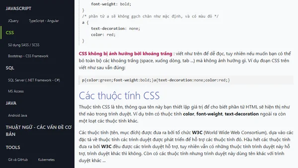 Cú pháp CSS cơ bản