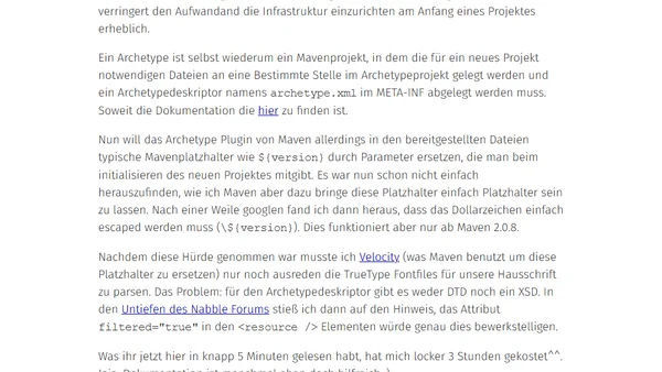 Spass mit Maven Archetypes