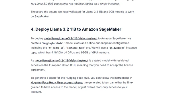 Deploy Llama 3.2 Vision on Amazon SageMaker