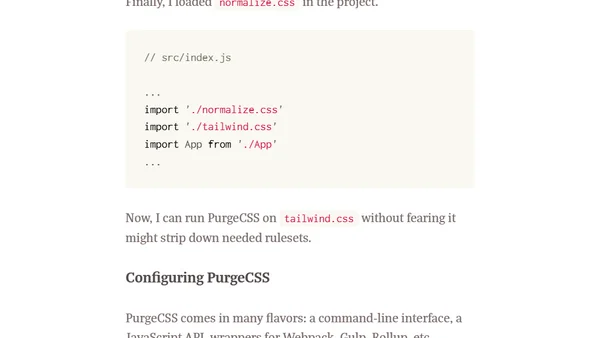 How I Dropped 250 KB of Dead CSS Weight with PurgeCSS
