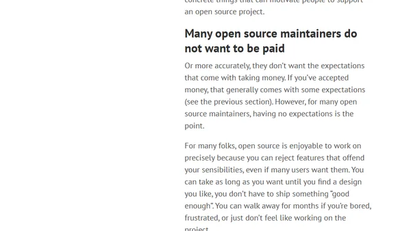 Challenges to funding open source