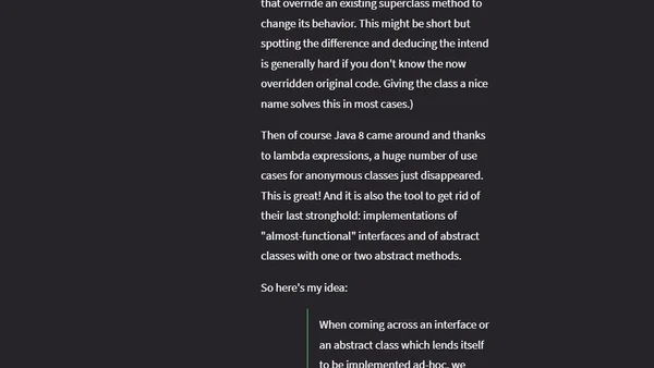 Getting Rid Of Anonymous Classes