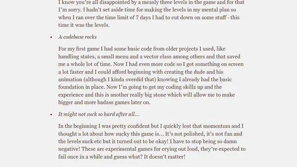 Postmortem: Black and White