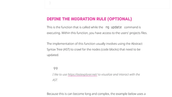 ng update: the setup