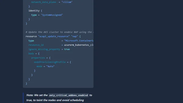 AKS: Enabling NAP with Terraform