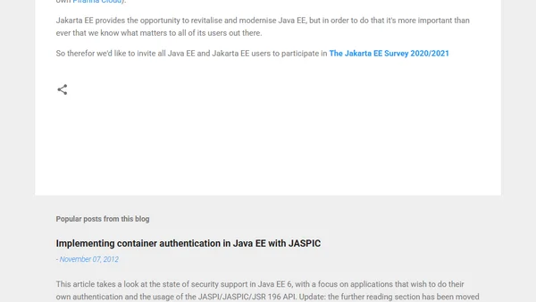 Jakarta EE Survey 2020/2021