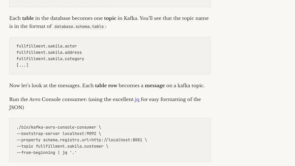 Streaming Data from MySQL into Kafka with Kafka Connect and Debezium