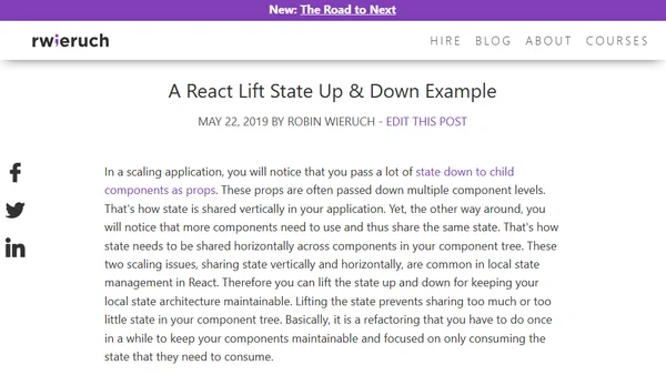 A React Lift State Up & Down Example