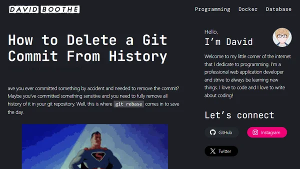How to Delete a Git Commit From History