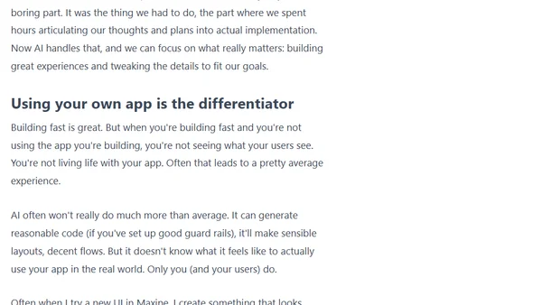 The importance of human touch in AI-driven development