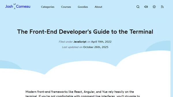 The Front-End Developer's Guide to the Terminal