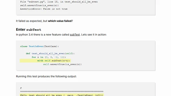 The Best New Feature in unittest You Didn't Know You Need