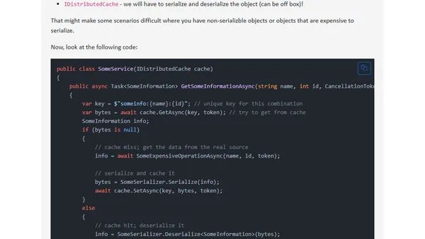 MemoryCache, DistributedCache and HybridCache