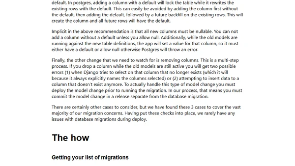 Zero downtime deploys: A tale of Django migrations