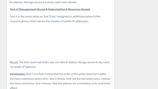 Azure Policy – How Precedence Works