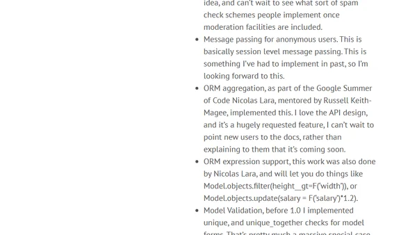 What I'm excited about in Django 1.1