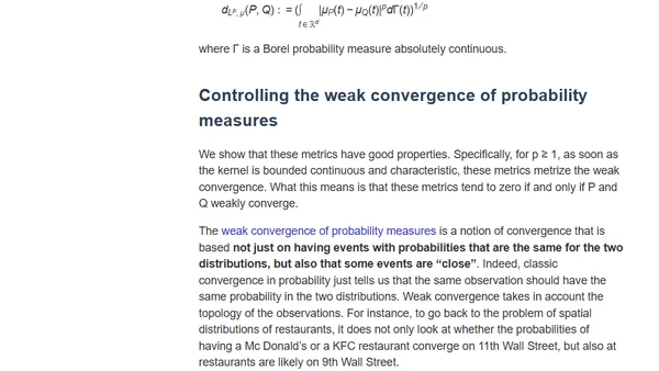 Comparing distributions: Kernels estimate good representations, l1 distances give good tests