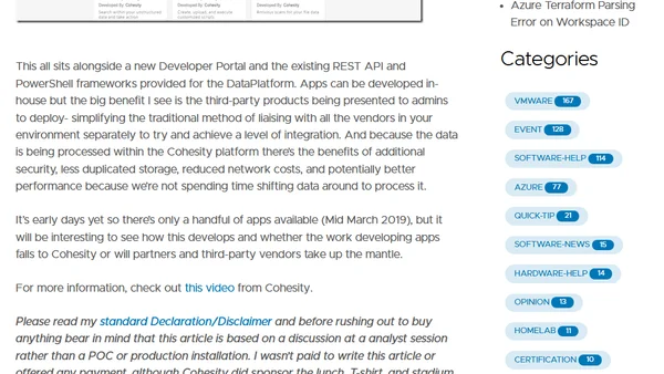 Cohesity Marketplace