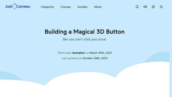 Building a Magical 3D Button