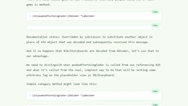 Quick tip for Interface Builder