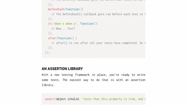The Node.js Way - Testing Essentials