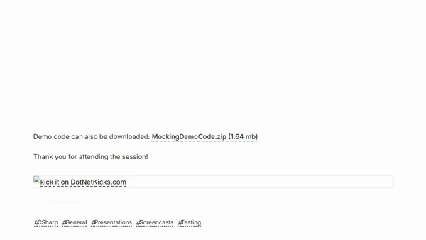 Mocking - VISUG session