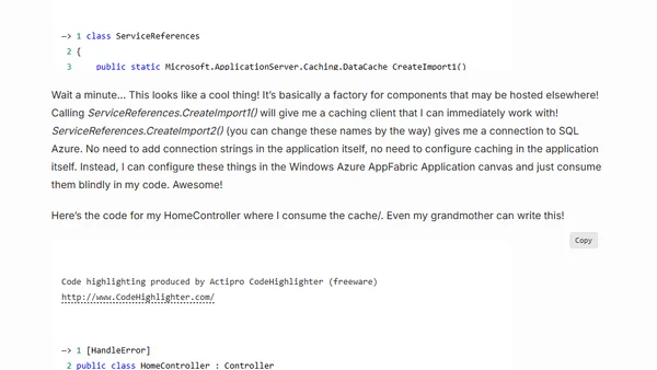 A first look at Windows Azure AppFabric Applications