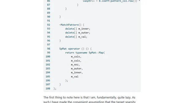 Random C++ Part 2: Sparse partial inverses in Eigen