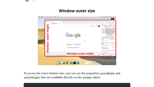 How to Get the Screen, Window, and Web Page Sizes in JavaScript