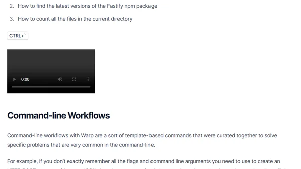 Enhance your command line with Warp