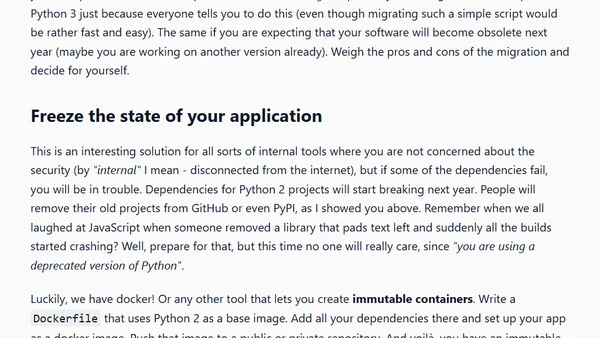 You Don't Have to Migrate to Python 3