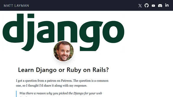 Learn Django or Ruby on Rails?