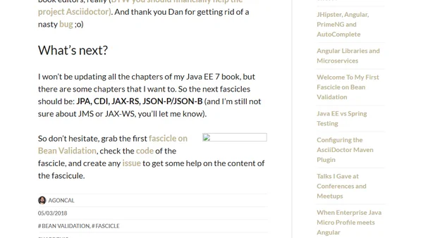 Welcome To My First Fascicle on Bean Validation