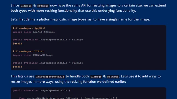 Multi-platform image resizing