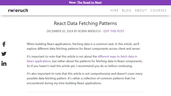 React Data Fetching Patterns