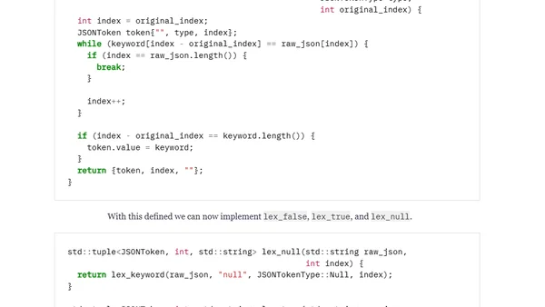 Writing a simple JSON library from scratch: a tour through modern C++