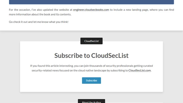 The CloudSec Engineer - We have a release date!