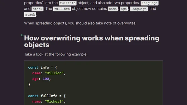 Spread Operator in JavaScript, Simplified