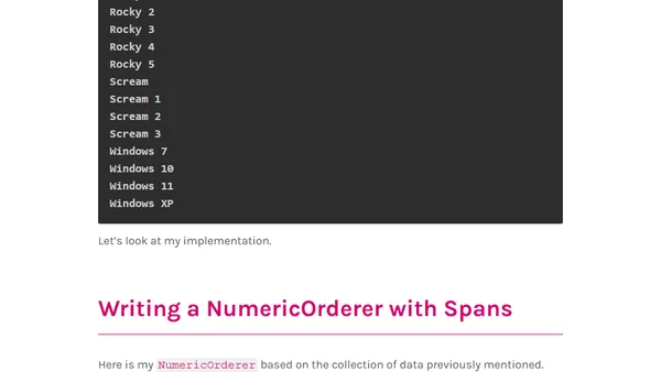 Writing a String Numeric Comparer with .NET 9
