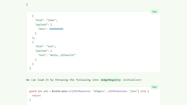 Widget Architecture - Part 2